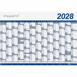 Mayland 28065000 1x13mdr k&aelig;mpekalender i r&oslash;r 70x100cm PP bl&aring;