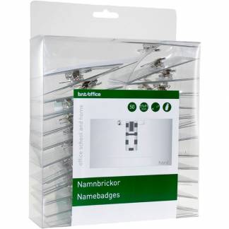 BNT 57 x 91 mm 50 kongresmærker med nål og klemme 