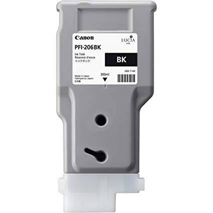 Canon PFI-206BK 5303B001AA Sort Bl&aelig;kpatron, 300ml