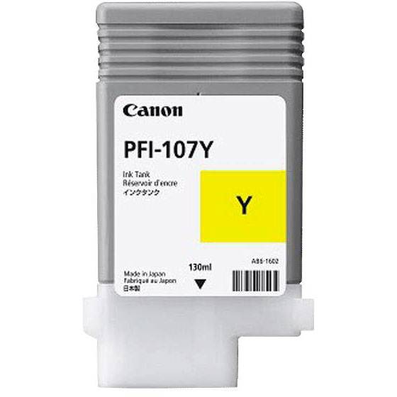 Canon PFI-107Y 6708B001AA Gul Bl&aelig;kpatron, 130 ml