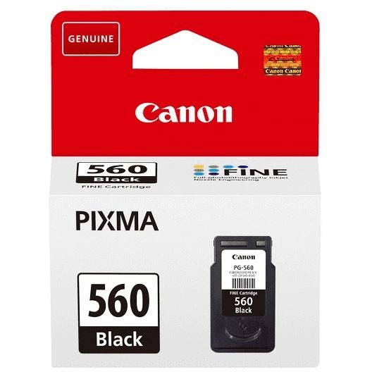Canon PG-560 sort bl&aelig;kpatron, 180 sider