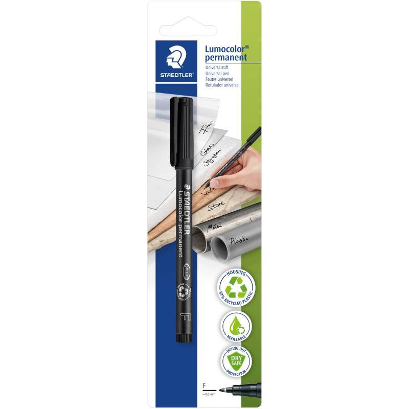 Staedtler Lumocolor 318F permanent marker 0,6mm sort