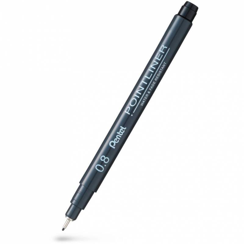 Pentel S20P fineliner 0,8mm sort
