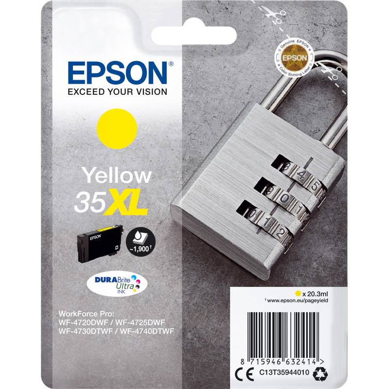 Epson T3594 C13T35944010 Gul Bl&aelig;kpatron, 1.900 sider