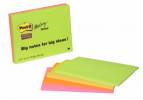 Post-it Super Sticky mødeblok 152x101mm 4blk/pak ass.