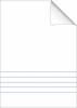 Skoleh&aelig;fte A4 linjet 5 linjer, blank