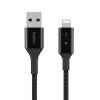 Smart LED USB-A to Lightning Cable, Black