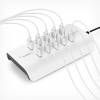 RockStar 10-Port USB Charging Station, White