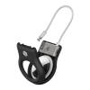 Secure Holder with Wire Cable for Airtag - Black