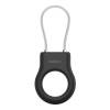 Secure Holder with Wire Cable for Airtag - Black