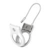 Secure Holder with Wire Cable for Airtag - White