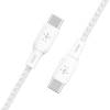 100W USB-C to USB-C Braided Cable 3M, White