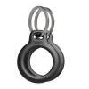 Secure holder with Keyring - Airtag - 2 Pack, Black