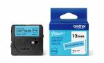 BTAG-L31 12mm Black on light blue tape