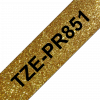 Labeltape Brother TZe-PR851 24mmx8m sort på guld lamineret
