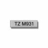 Labeltape Brother TZeM931 12mmx8m sort på sølv lamineret