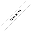 Labeltape Brother TZe-S211 6mmx8m sort på hvid stærk klæb