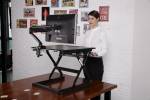 Bakker Elkhuizen Adjustable Sit-Stand Desk Riser 2 Stativ LCD-display/tastatur/mus