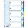 Register Esselte Mylar A4 1-5 flerfarvet