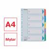 Register Esselte Mylar A4 1-5 flerfarvet