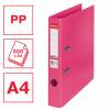 Brevordner Esselte No1 A4 PP fuchsia 50mm smal