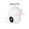 Smart Pan & Tilt Cam (indoor/outdoor), White