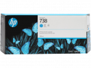 HP 738 300-ml Cyan DesignJet Ink Cartridge