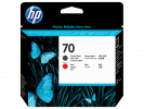 HP 70 matte black & red printhead
