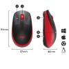 M190 Full-size wireless mouse RED EMEA