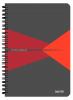 Notesblok Office karton A5 linjeret rød