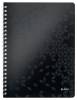 Notesblok WOW PP A4 m/hul kvad 80ark sort
