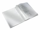 Notesblok WOW PP A4 m/hul kvad 80ark sort