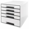 Skuffekabinet Leitz Desk Cube WOW 5-skuffer hvid/sort