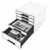 Skuffekabinet Leitz Desk Cube WOW 5-skuffer hvid/sort