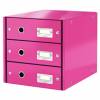 Skuffekabinet Click&Store 3 skuf WOW pink