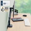 Monitor Arm Ergo Space Saving Single, Dark Grey