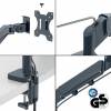 Monitor Arm Ergo Space Saving Single, Dark Grey