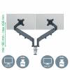 Monitor Arm Ergo Space Saving Dual, Dark Grey