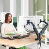 Monitor Arm Ergo Space Saving Dual, Dark Grey