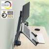 Monitor Arm Space Saving Dual+Laptop Arm, Dark Grey