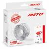 METO etiket perm 26x12 neonr&oslash;d (12rl/1000)