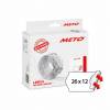 METO etiket perm 26x12 hvid (12rl/1000)