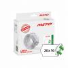 METO etiket aftag 26x16 hvid (12rl/1000)