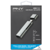 PNY USB-C Card Reader - USB Adapter, Grey