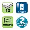 Hæftemaskine 10BX batteri t/10ark sort