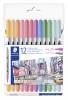 STAEDTLER Fiberpen tusser dobbelt pastel farver ass (12)