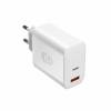 Oplader UPSTRÖM CIRKULÄR 65W Dual Port GaN, White