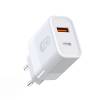 Oplader UPSTRÖM CIRKULÄR 30W Dual Port USB, White