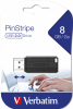 Verbatim 'N' Go PinStripe USB-stick 8GB sort 