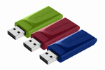 Store ´N´ Go Slider USB Drive 16GB (3-pack) Red/Blue/Green